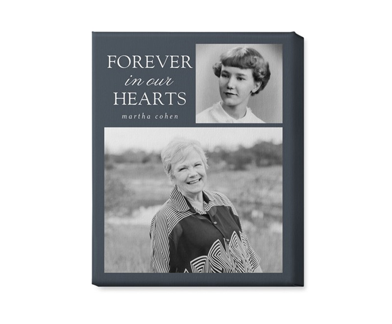 forever in our hearts memorial canvas print