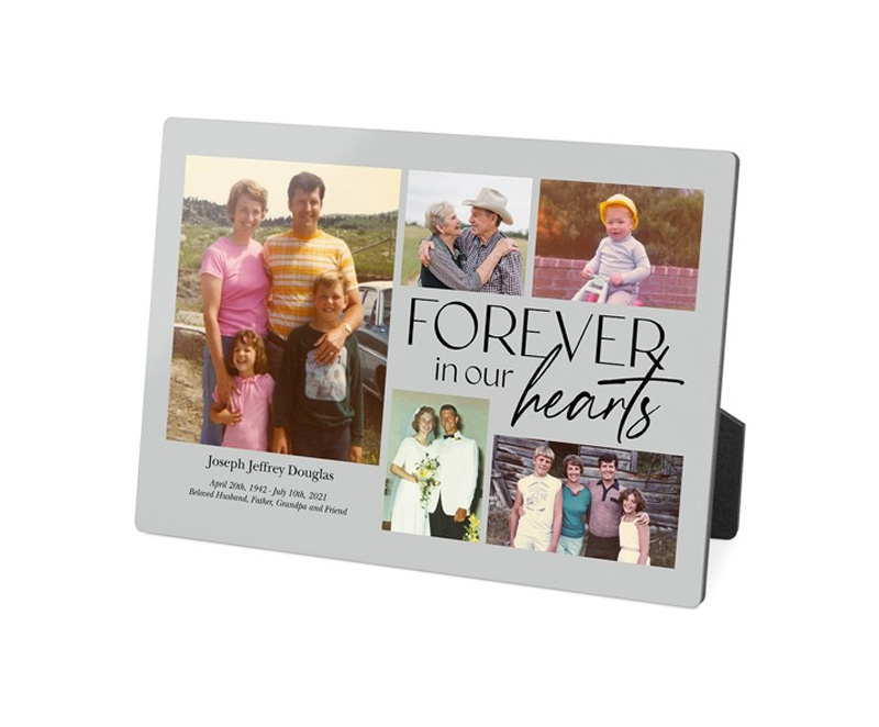 forever in our hearts memorial desktop plaque