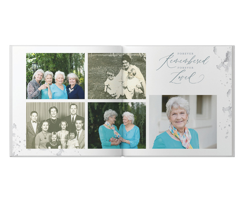 open memorial photo book