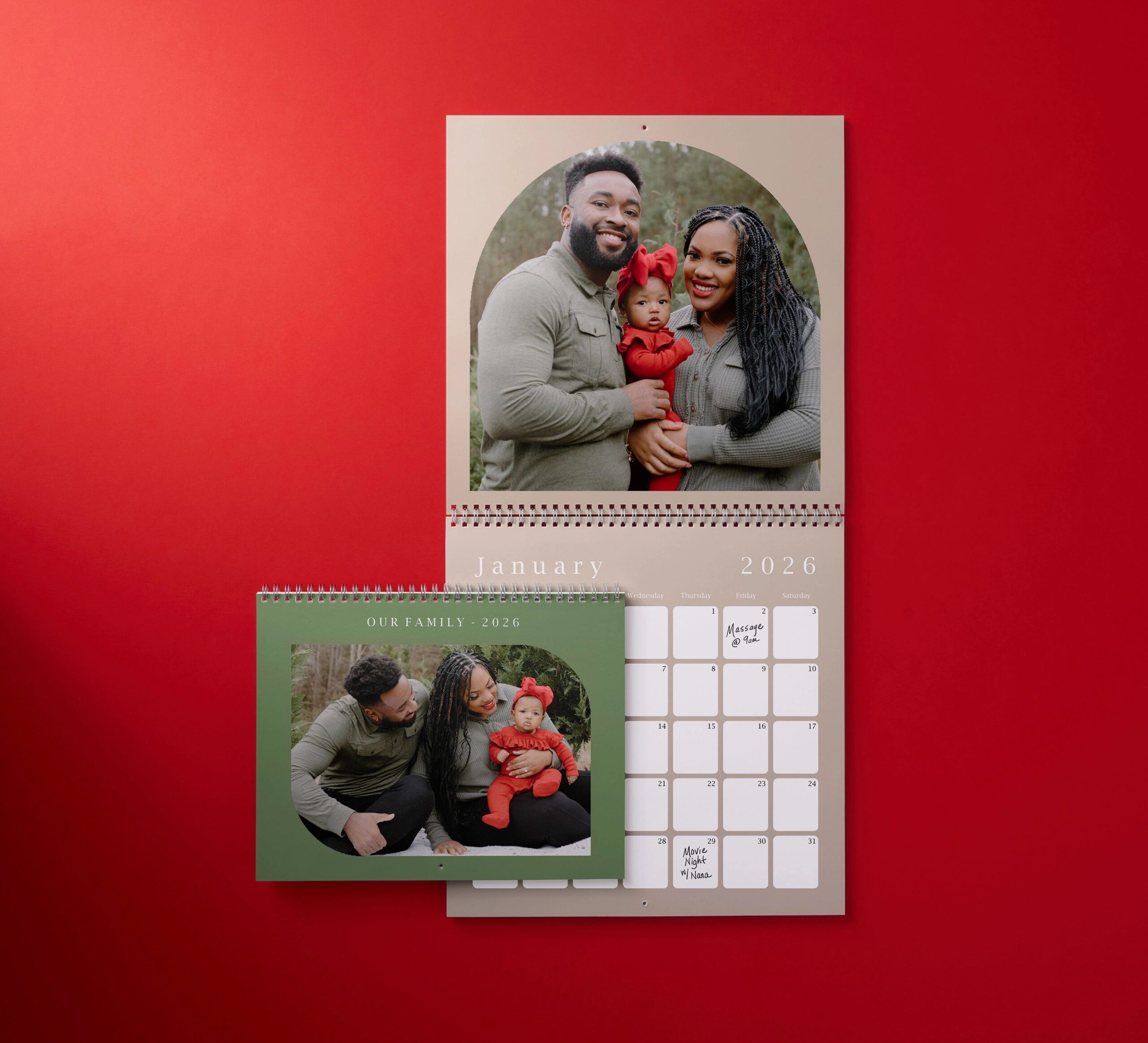 8x11 wall calendar and 12x12 wall calendar