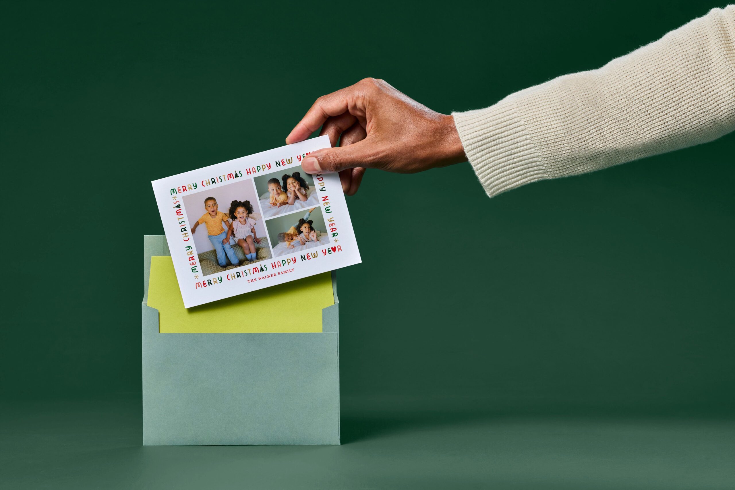 merry christmas and happy new year card