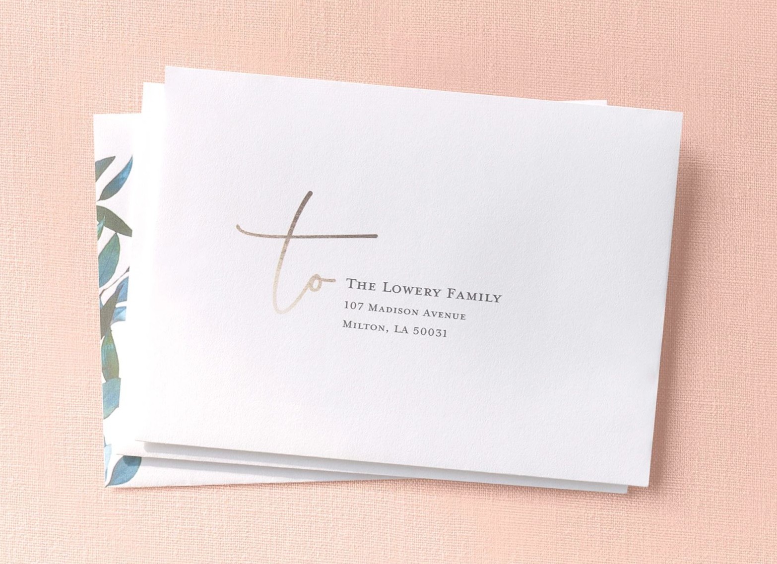 envelope addressed for wedding invitation