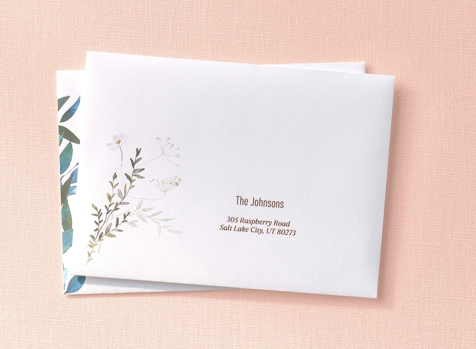 addressed envelope for wedding invitation
