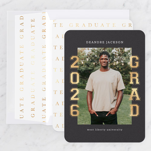 foil graduation announcement