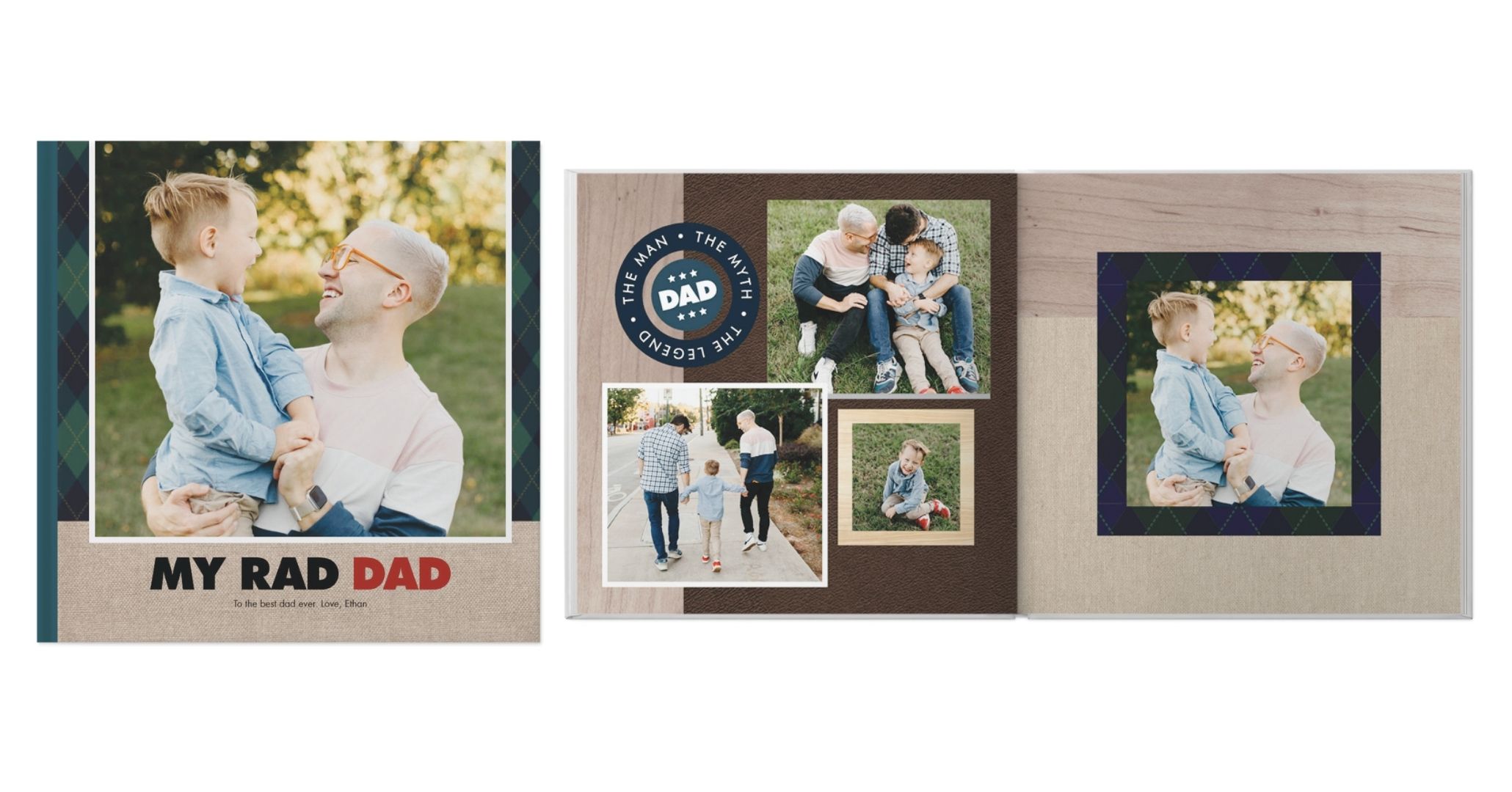 Best Dad Ever Photo Book design template