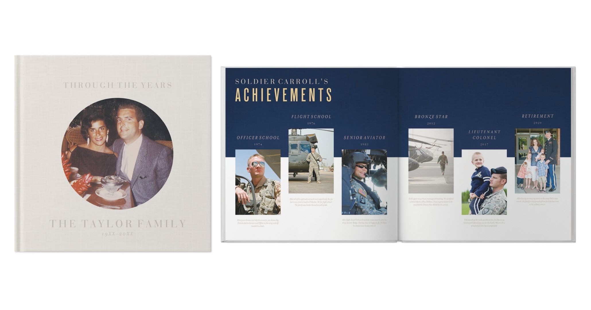 Through the Years Photo Book design template