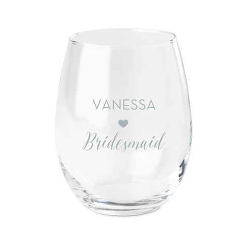 bridesmaid wine glass