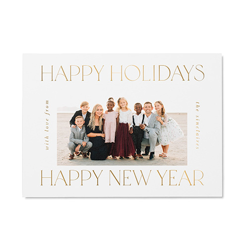 family photo with kids on holiday card
