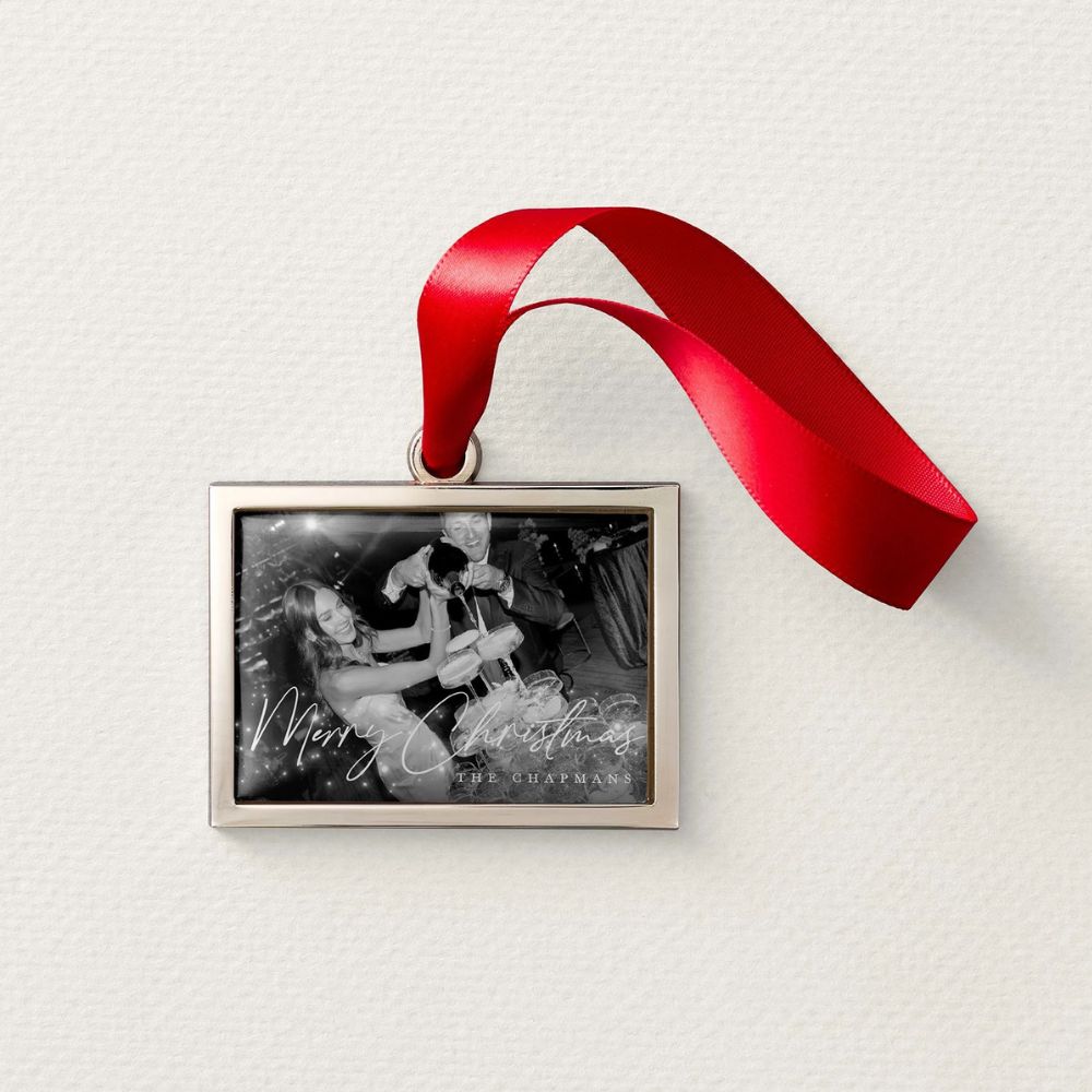 luxe frame wedding ornament