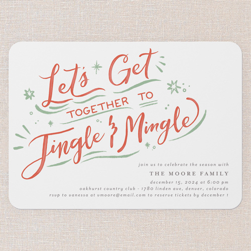 jingle and mingle holiday party invitation