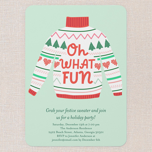 ugly christmas sweater party invitation