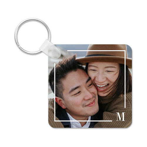 photo keychain with monogram