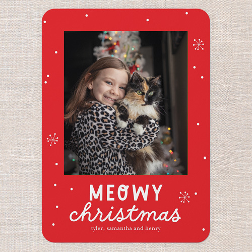 christmas card with cat pun