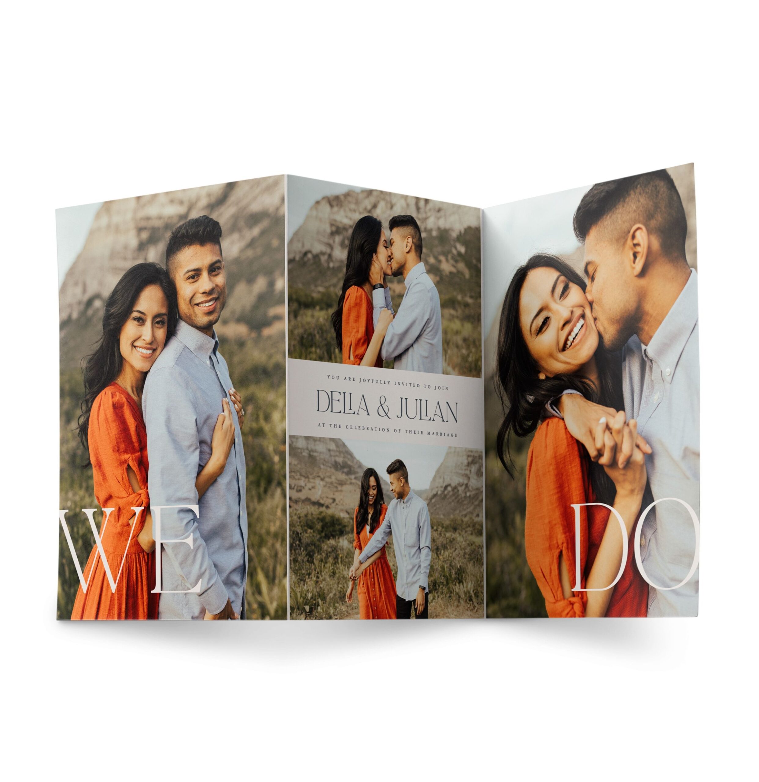 forever we do wedding invitation gate fold design