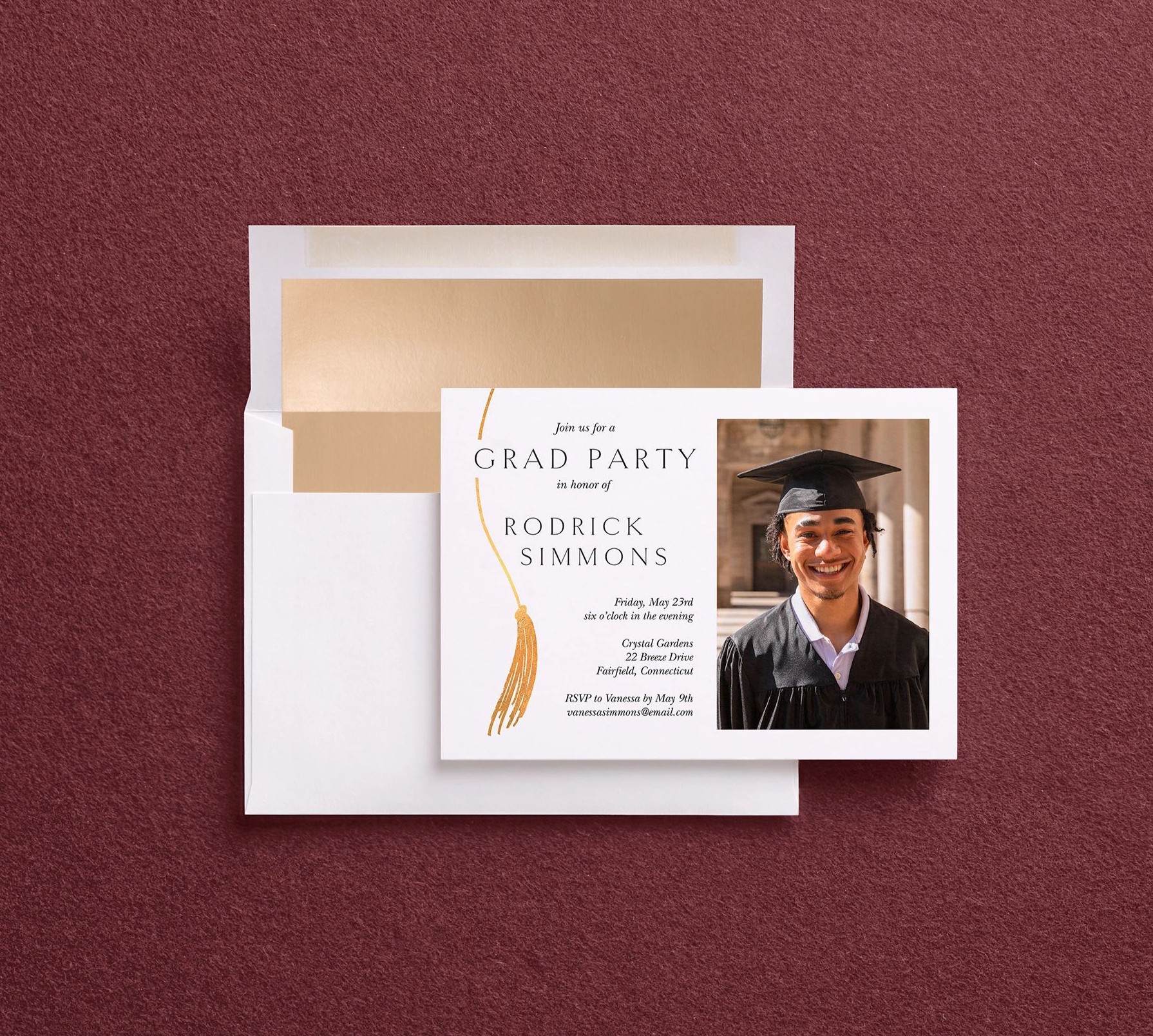 2026 graduation invitation and envelope