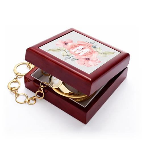 floral monogram keepsake box