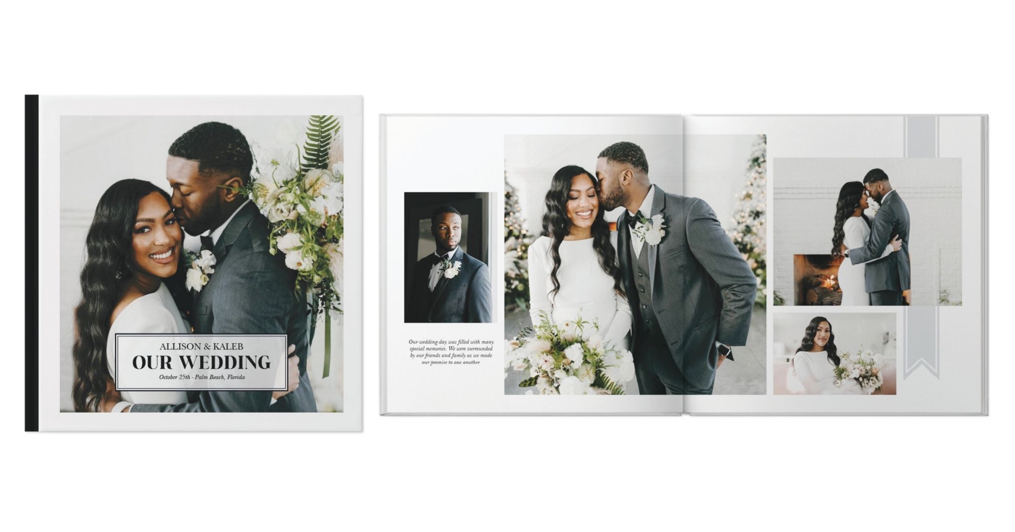 simple wedding photo book design template