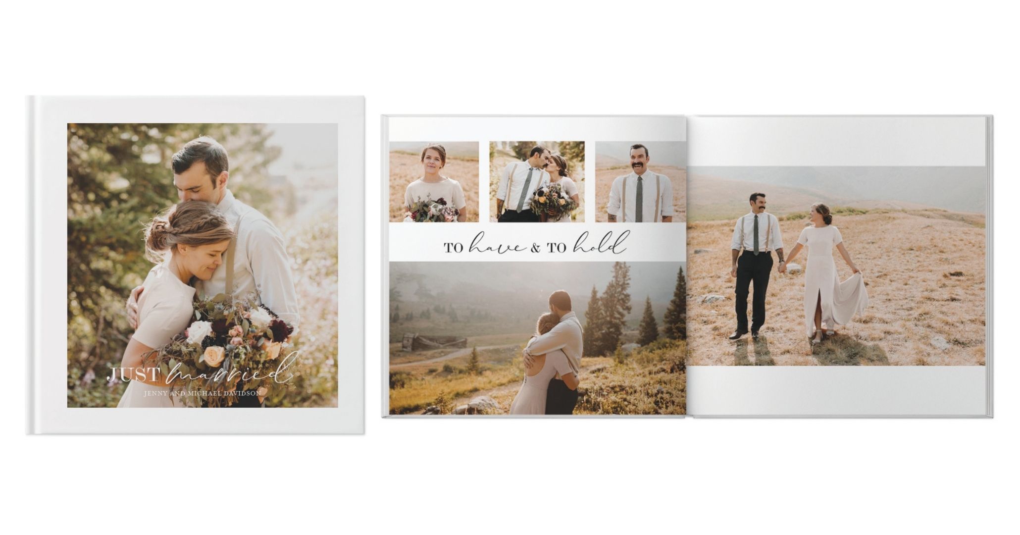elegant wedding photo book template