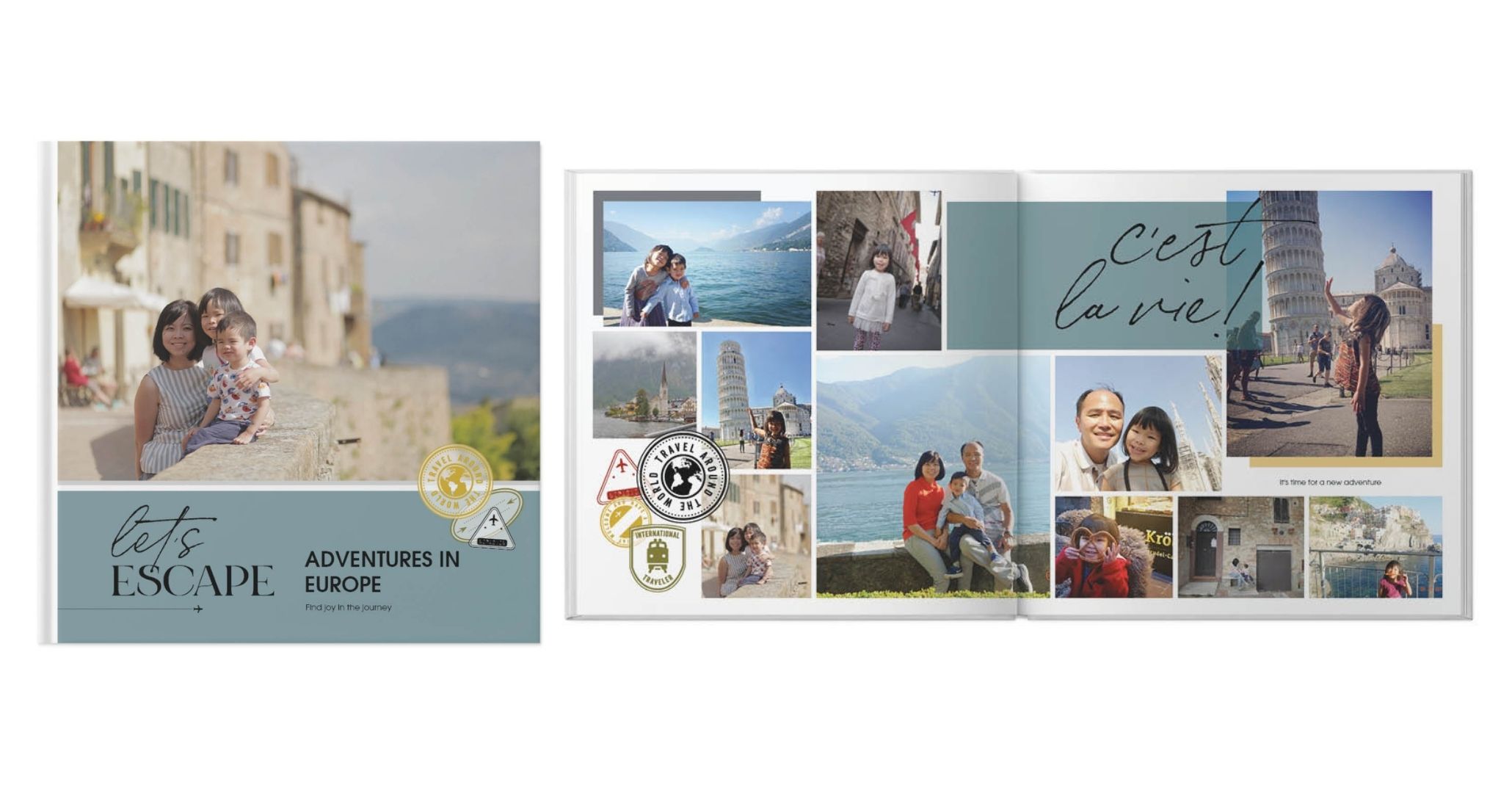 travel photo book showcasing european adventures