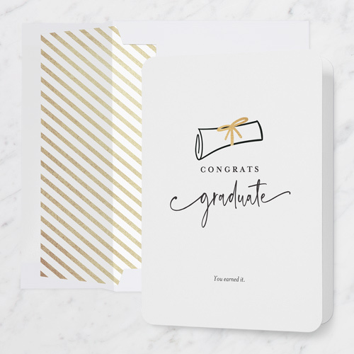 Simple Diploma Graduation Card 