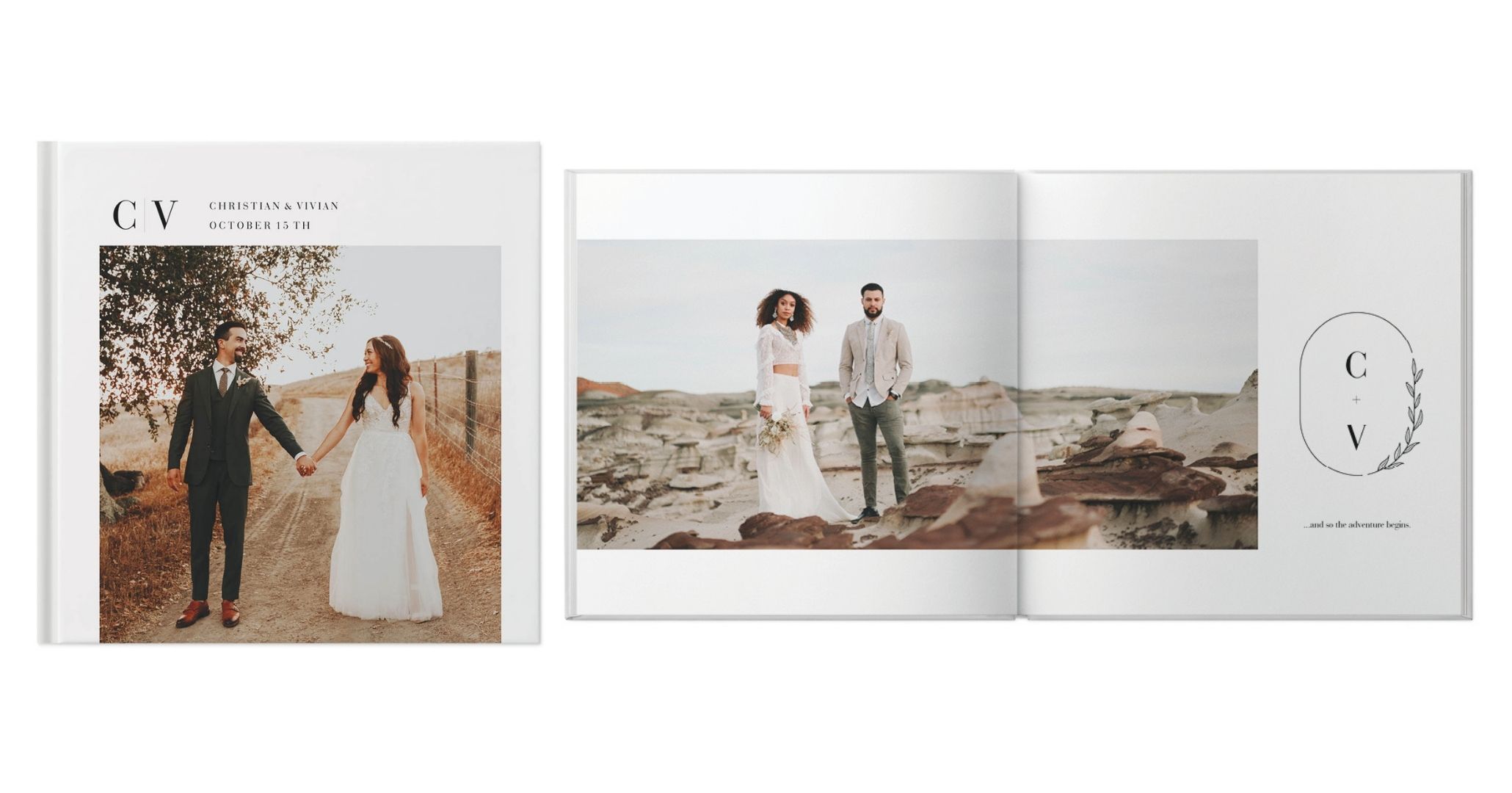 simple wedding photo book template