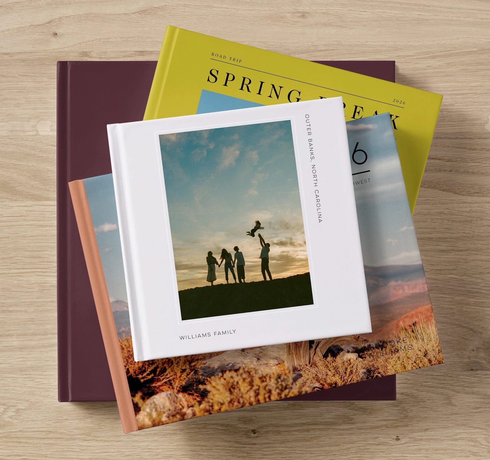 stack of photo books