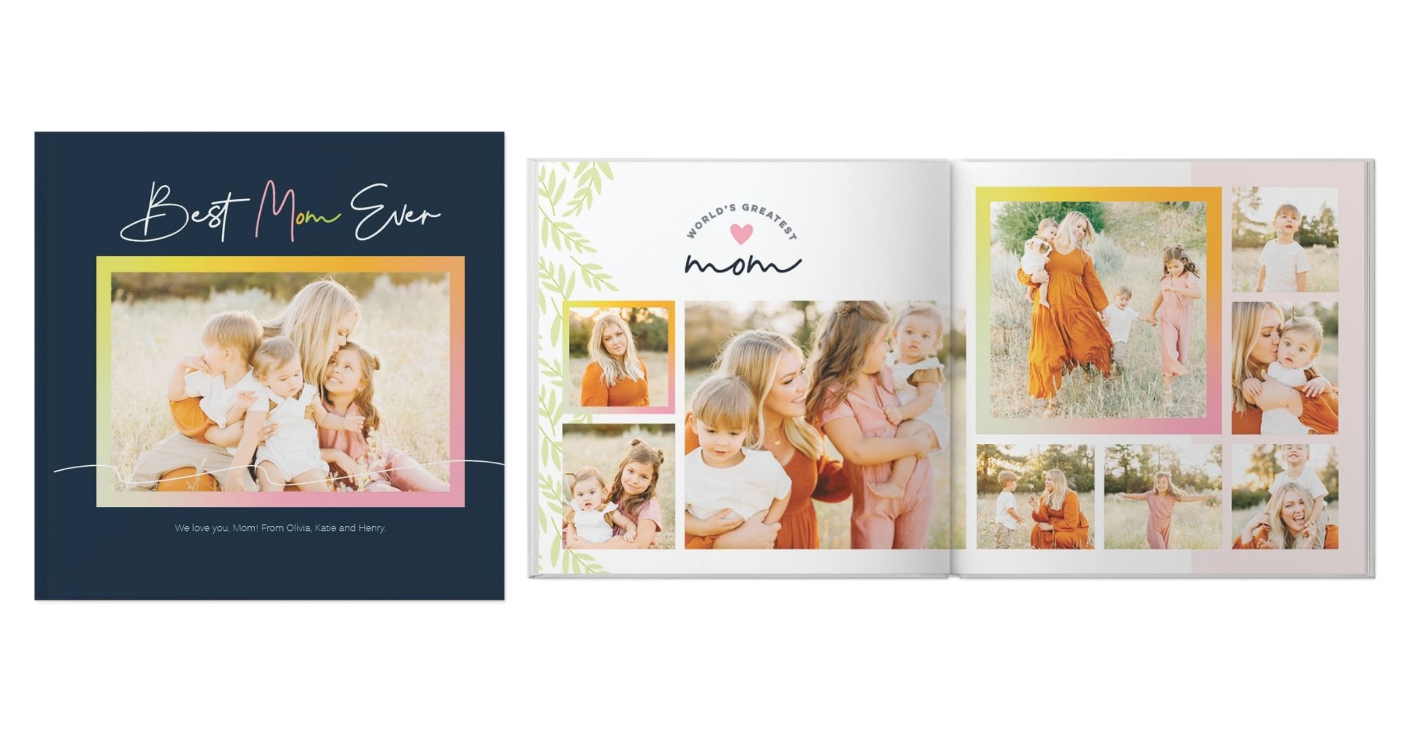Best Mom Ever Photo Book design template