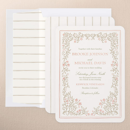 Botanical Trim Wedding Invitation design template