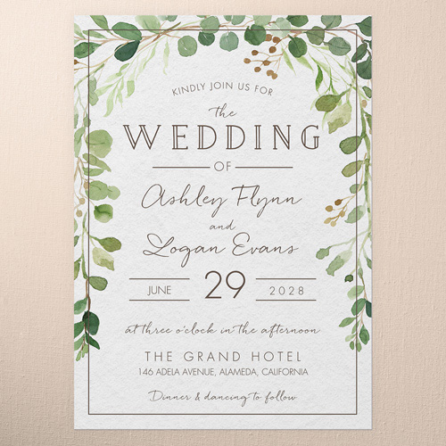 Botanical Union Wedding Invitation design template