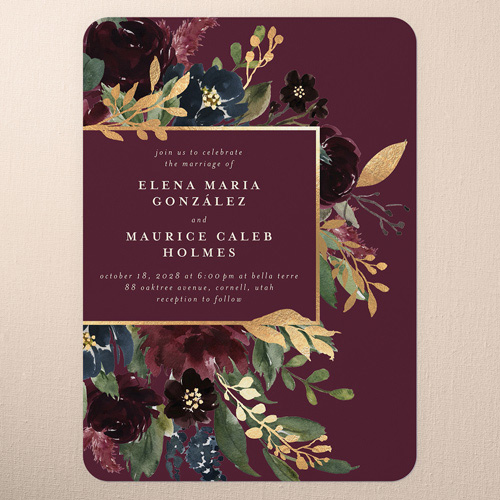 Bouquet Garland Wedding Invitation design template