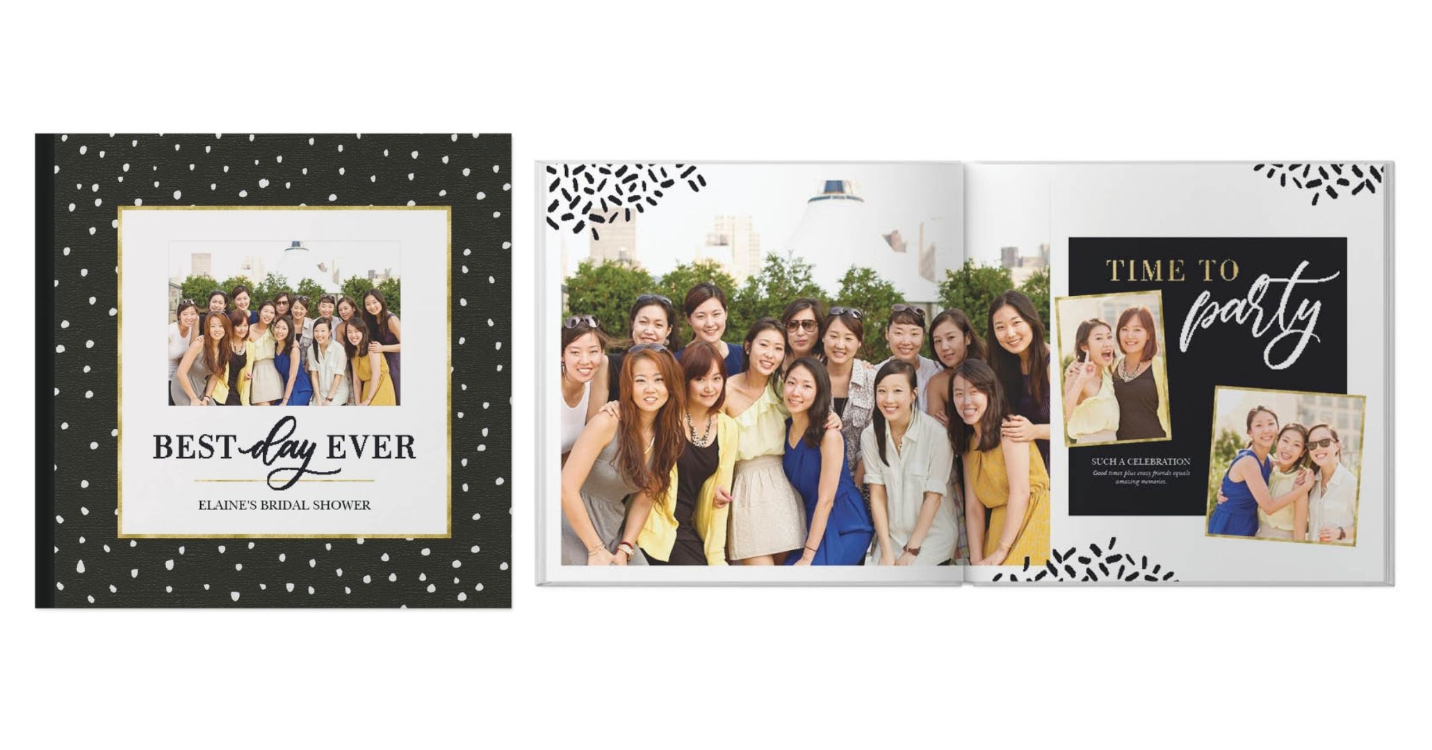 Chic Celebrations by Float Paperie Photo Book design template