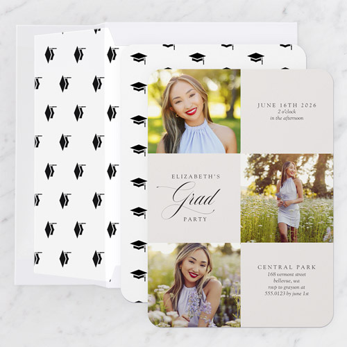 Classic Layout Graduation Invitation