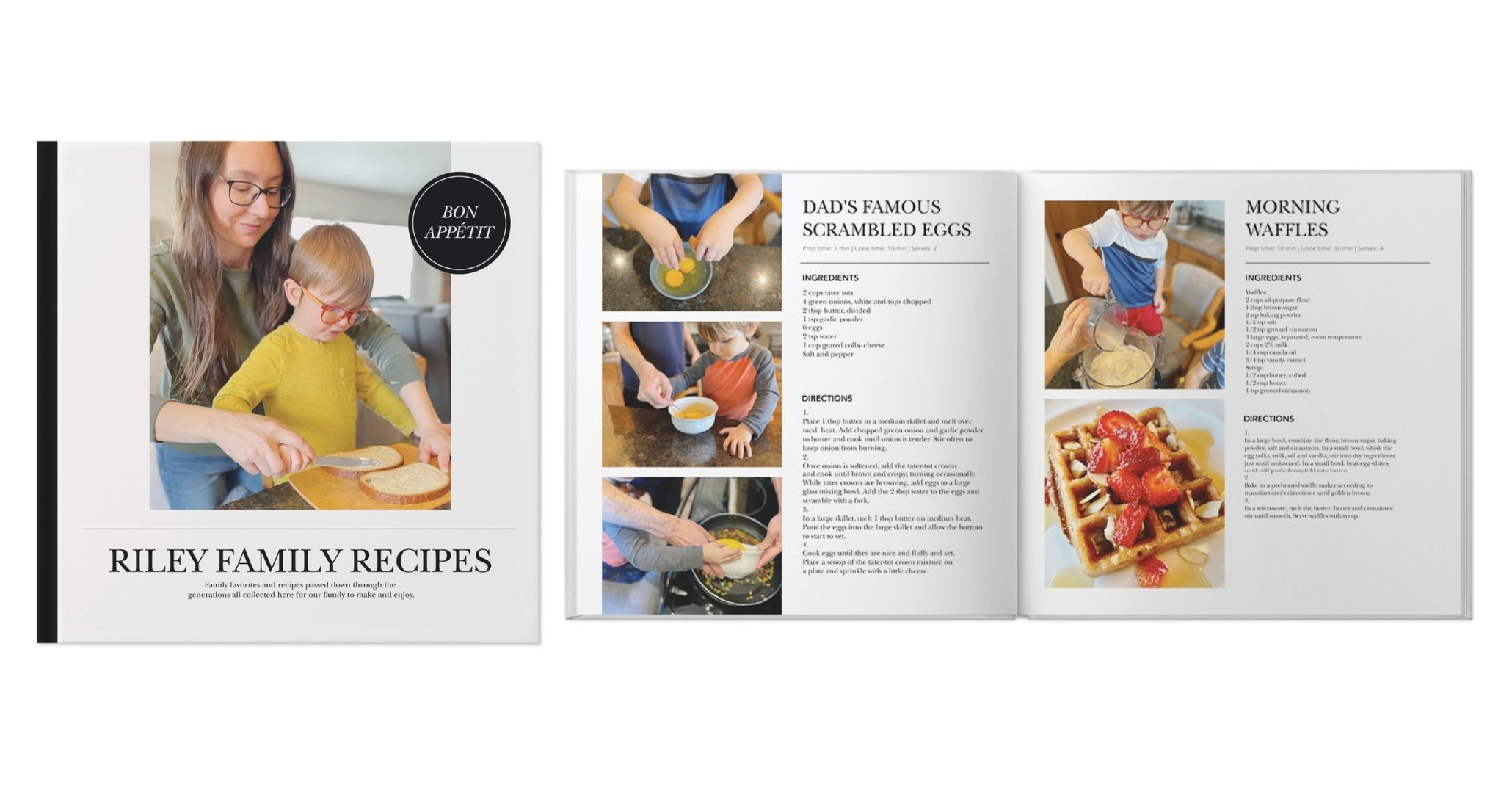 Classic Recipes Photo Book design template