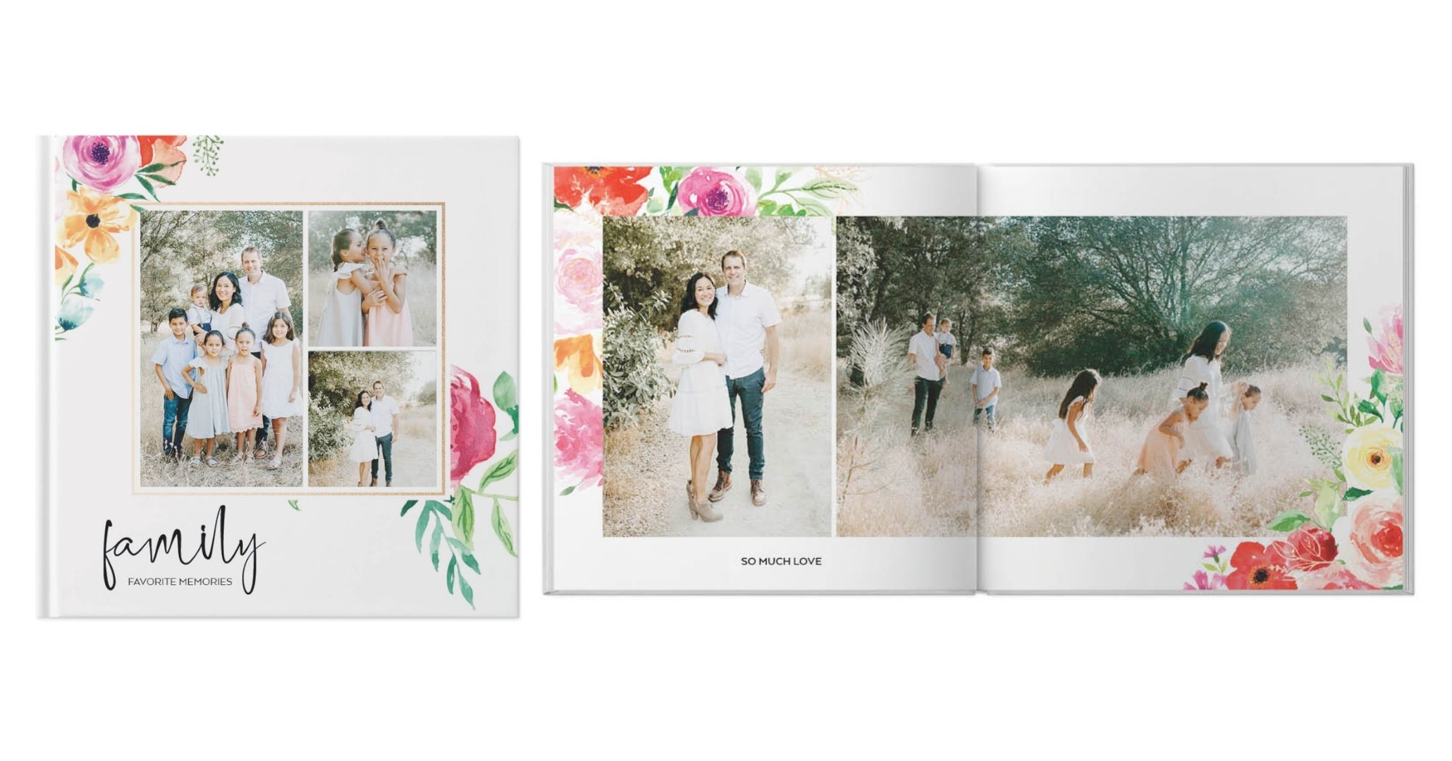 Colorful Florals by Potts Design Photo Book design template