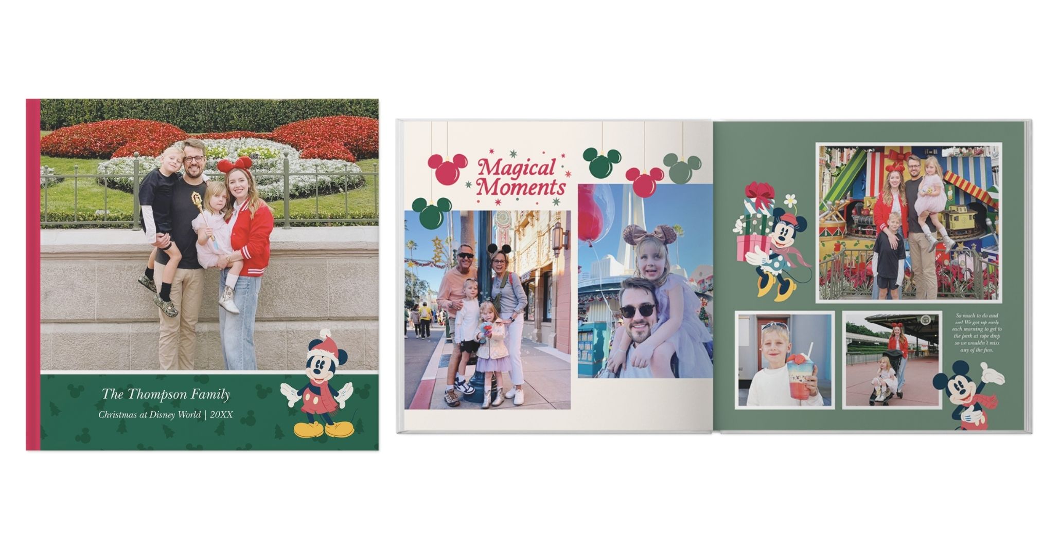 Disney Mickey and Friends Christmas Photo Book design template