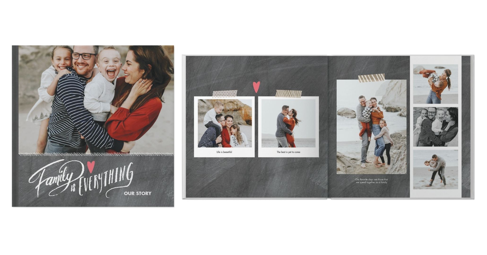 Everyday Chalkboard by Potts Design Photo Book design template