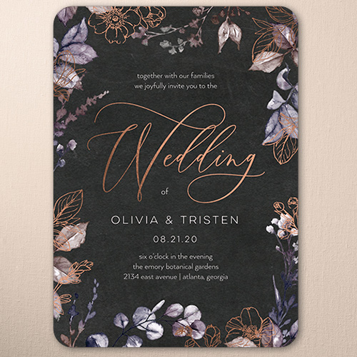 Gleaming Garden Wedding Invitation design template