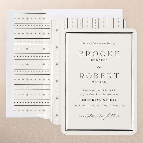 Luminous Border Wedding Invitation design template
