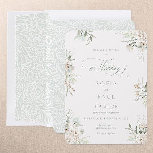 Monogram Bouquet Wedding Invitation design template