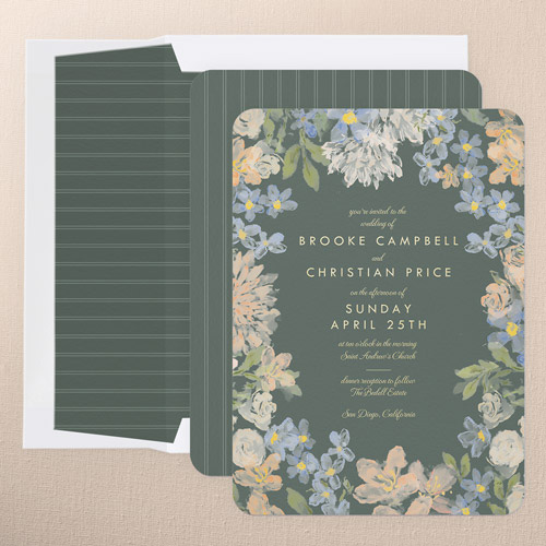 Painted Hem Wedding Invitation design template