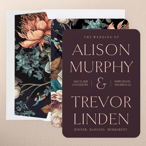 Romantic Garden Wedding Invitation design template