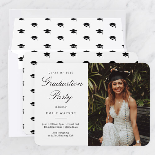 Seamless Script Graduation Invitation