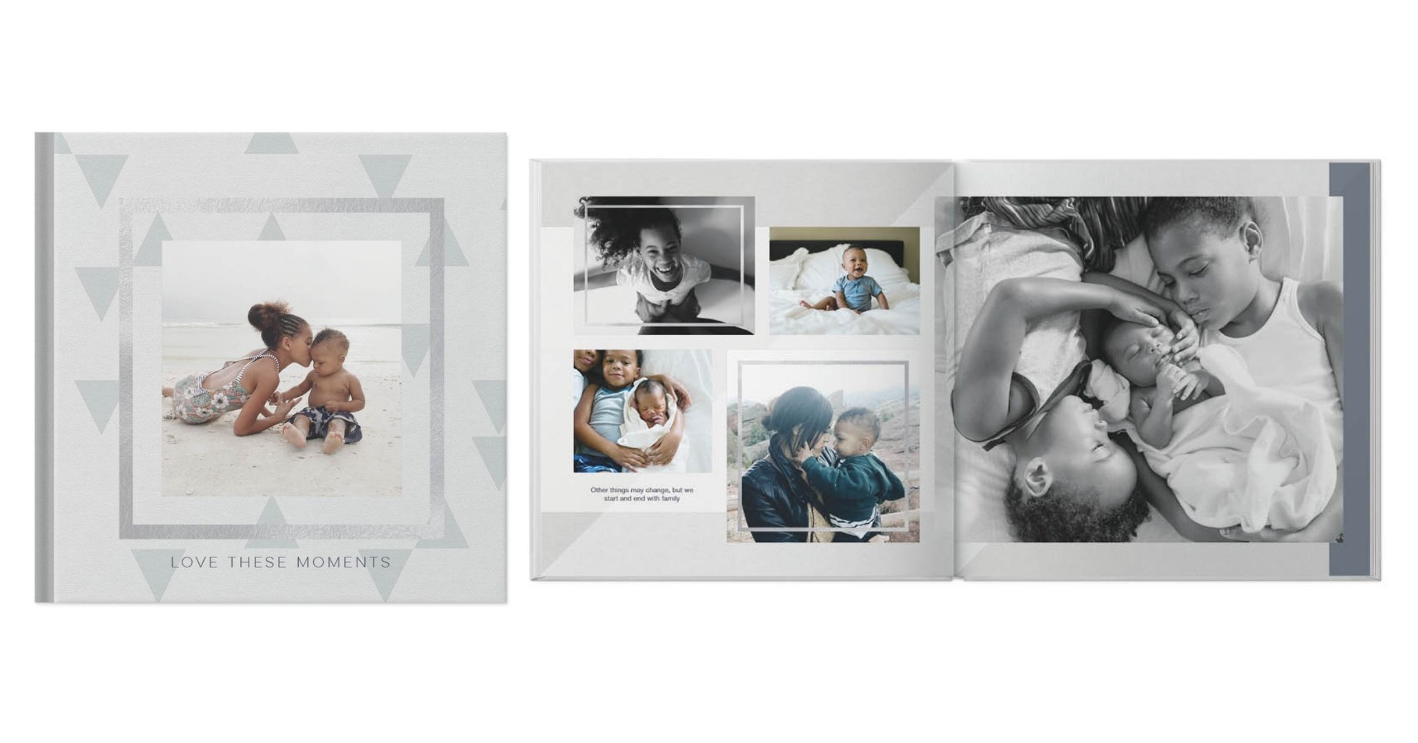 Simply Gray Photo Book design template