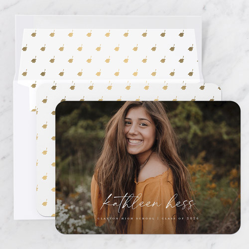 Simply Written Graduation Announcement