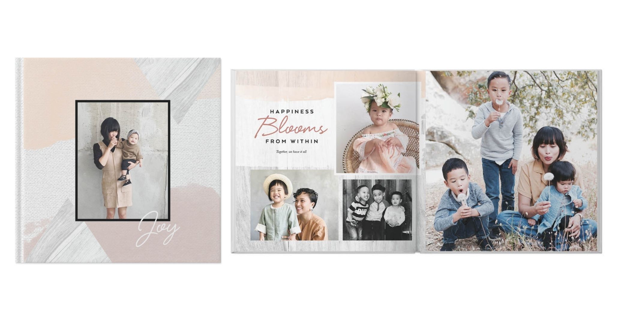 Softly Rustic Photo Book design template