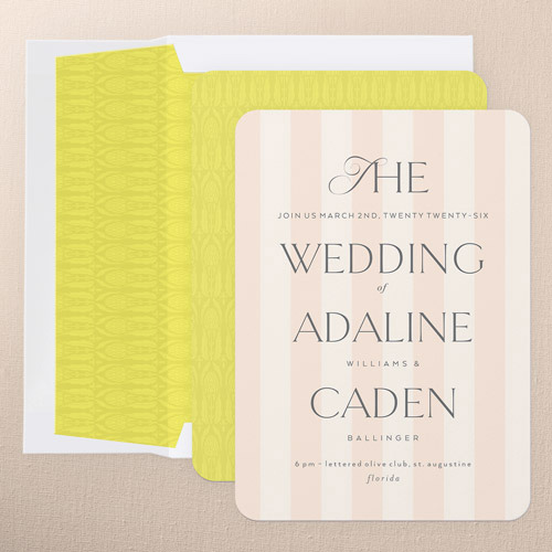 Sunlit Stripes Wedding Invitation design template