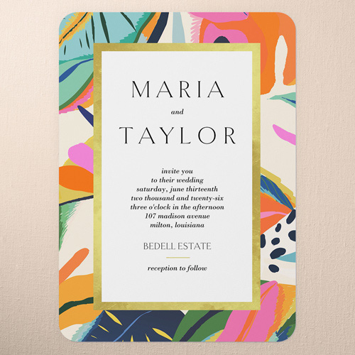 Vibrant Garden Wedding Invitation design template