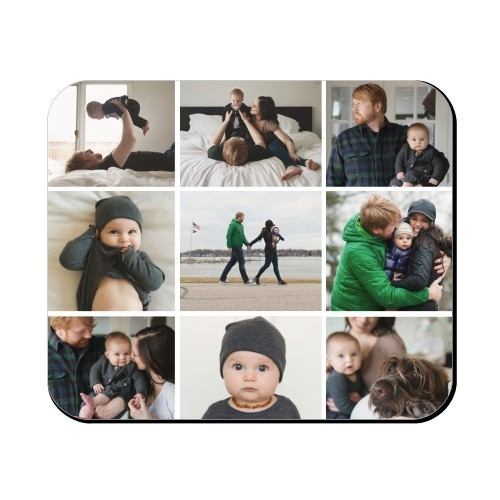custom mouse pad with collage of family photos