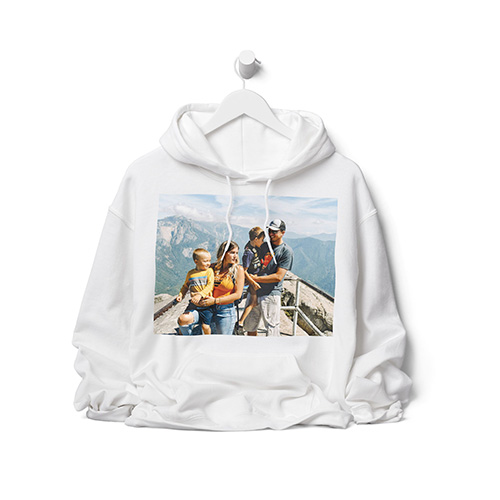custom hoodie with photo of a family