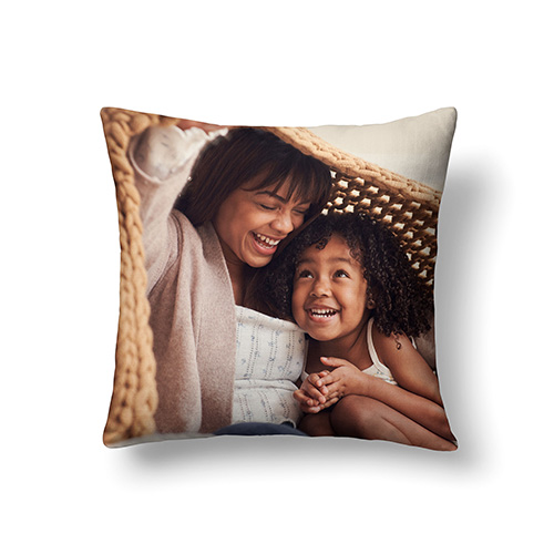 photo pillow with picture of mom and daughter